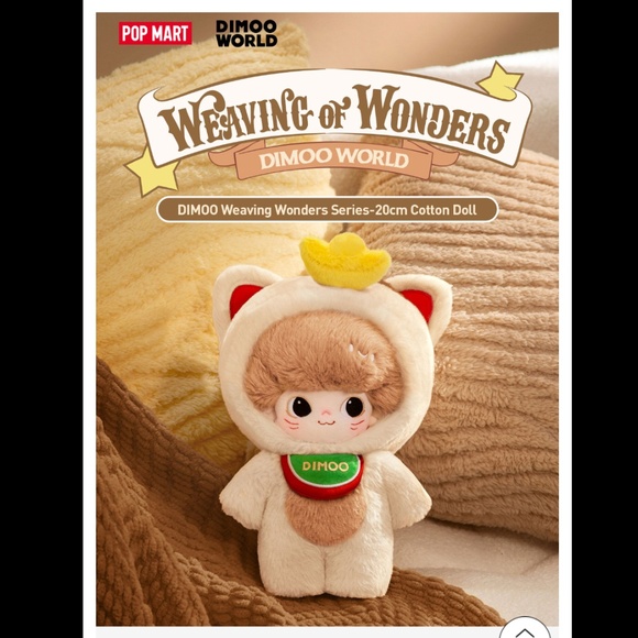 Pop art Dimoo Weaving Wonders Cotton Doll Lucky Cat Brand New Sealed Box - Picture 3 of 7